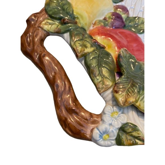 Style Eyes by Baum Bros. Cornucopia Collection Platter 10x20 Handle Fruit Servin - Picture 6 of 16